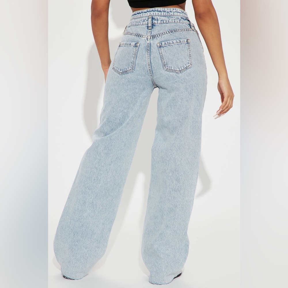 ❥𝖥𝖠𝖲𝖧𝖨𝖮𝖭𝗡𝗢𝗩𝗔: Keep Looking Waistband Straight Leg Jeans - Picture 5 of 12